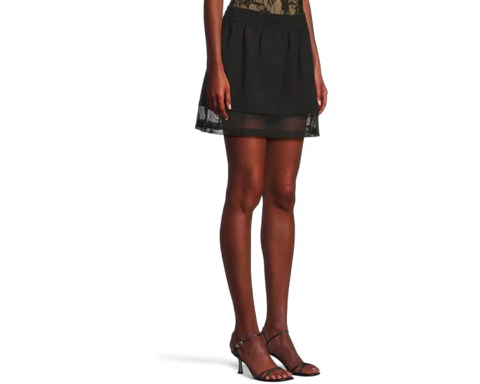 Мини-юбка Boyfriend с сеткой Norma Kamali на резинке