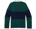 Vineyard Vines Kids поло Pieced Rugby с длинным рукавом из хлопка