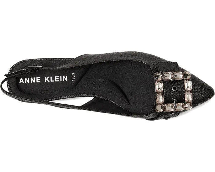 Балетки Anne Klein Kenni с открытой пяткой и кристаллом на носке
