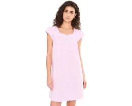 Eileen West хлопковое ночное платье с короткими рукавами