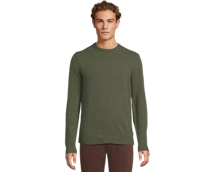 Свитер Barbour Essential Patch из чистой шерсти мериноса с кожаными заплатками