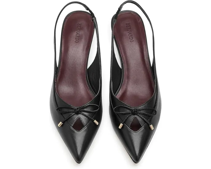 Туфли Misha с открытой пяткой и бантом из кожи от Bernardo