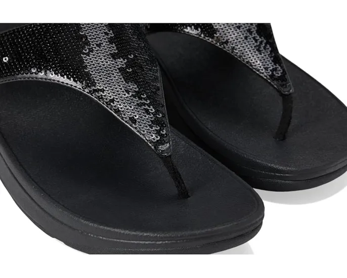 Блестящие сандалии FitFlop Lulu с микровобблбордом и стразами