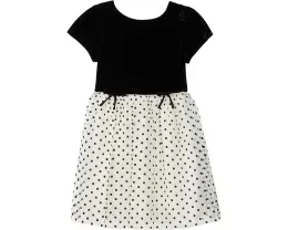 Платье Janie and Jack из мягкого бархата с рисунком в горошек