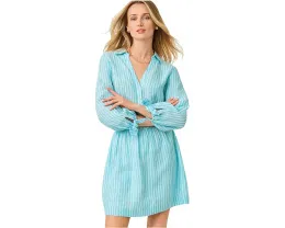 Lilly Pulitzer Платье-рубашка Abralynn из льна с присборенной талией