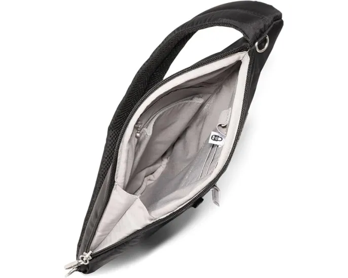 Baggallini Securtex антикражевая слинг сумка Half Moon с защитой от порезов