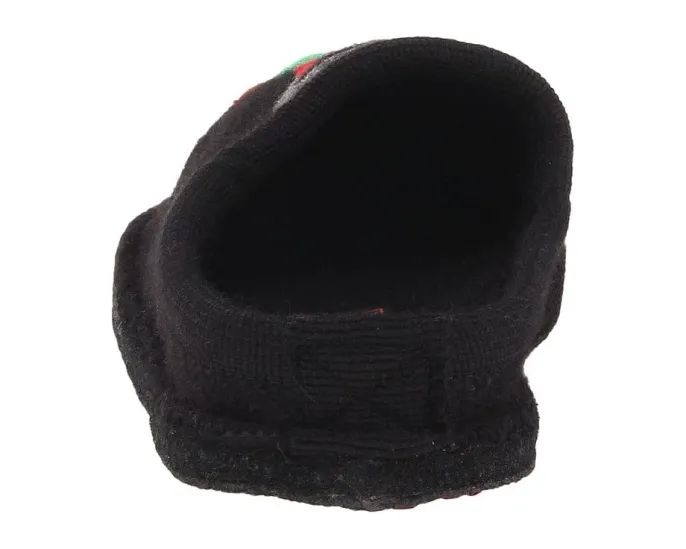 Тапочки Haflinger Jack из вареной шерсти с аппликацией собаки