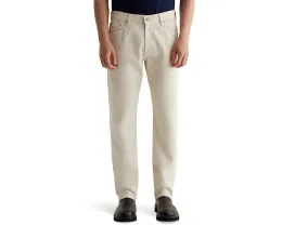 Джинсы Everett Slim Straight от AG Jeans зауженные к низу в цвете слоновая кость