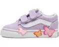 Детские кеды Old Skool V Butterfly с застежкой на липучках от Vans