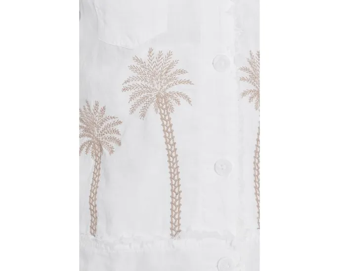 Куртка Tommy Bahama из льна с вышивкой и необработанным краем