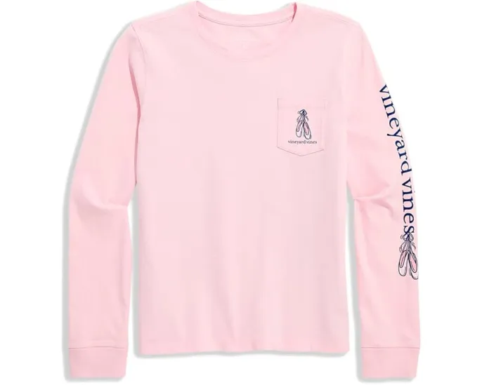 Vineyard Vines Kids футболка с длинным рукавом Nutcracker Ballerina из мягкого хлопка
