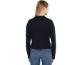 Топ Lilla P Faux Wrap Collared с имитацией запаха и длинными рукавами