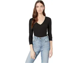 Длинный свитер Splendid Valley 2x1 Rib с V-образным вырезом из микромодала