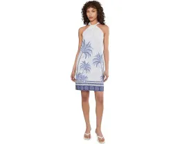Платье Tommy Bahama Palm Paradise Halter из шелка с запахом