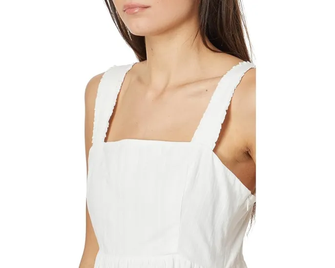 Платье Paige Ginseng с квадратным вырезом и ярусной юбкой из хлопка