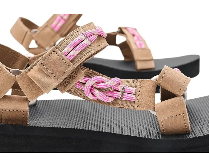 Кожаные сандалии Teva Midform Universal Knotted с деталями из альпинистской верёвки