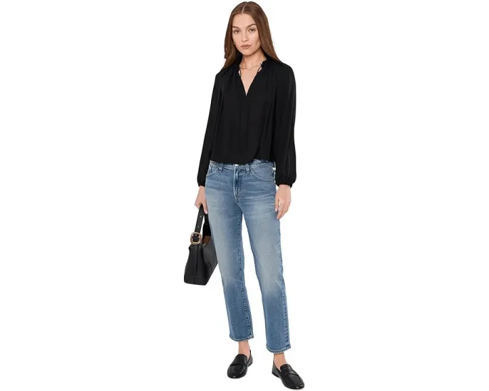 Джинсы Madewell Jules Slim Boy In Atlin Wash с прямым кроем и высокой посадкой