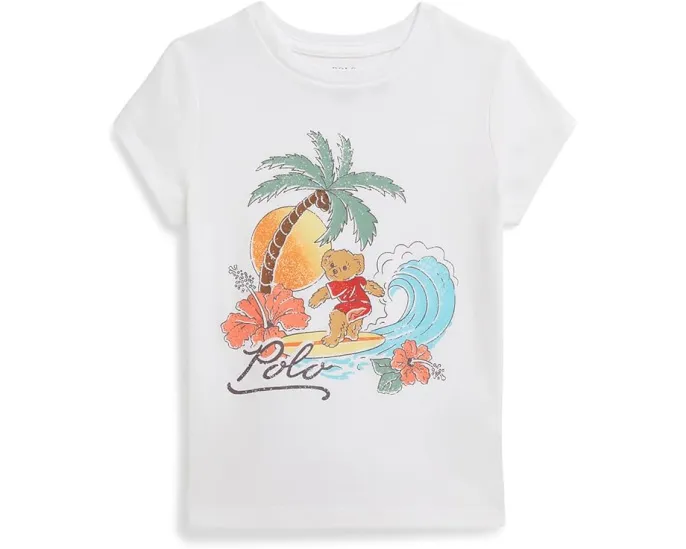Футболка Polo Ralph Lauren из хлопкового джерси с мишкой Поло