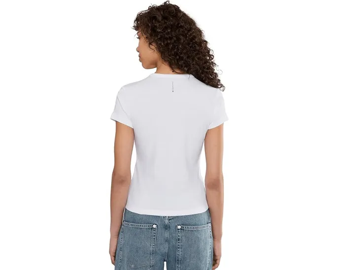 Футболка AllSaints Stevie из 100% хлопка с коротким рукавом и прямым подолом