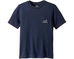 Футболка Vineyard Vines с коротким рукавом и карманом в виде кита для детей