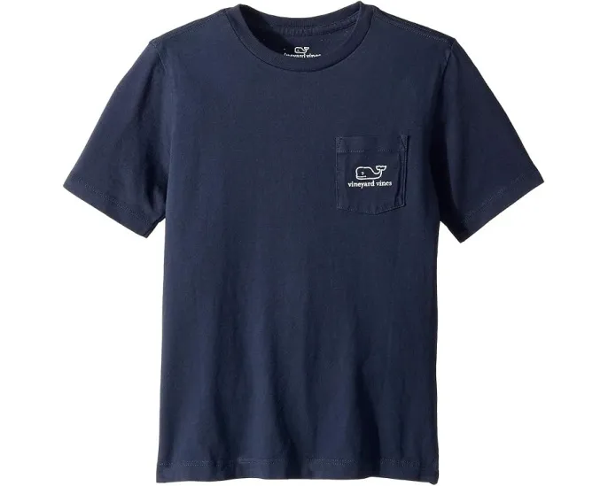 Футболка Vineyard Vines с коротким рукавом и карманом в виде кита для детей