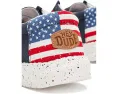 Hey Dude Kids Слипоны Wally Americana с хлопковым верхом и подошвой ЭВА в патриотичном стиле