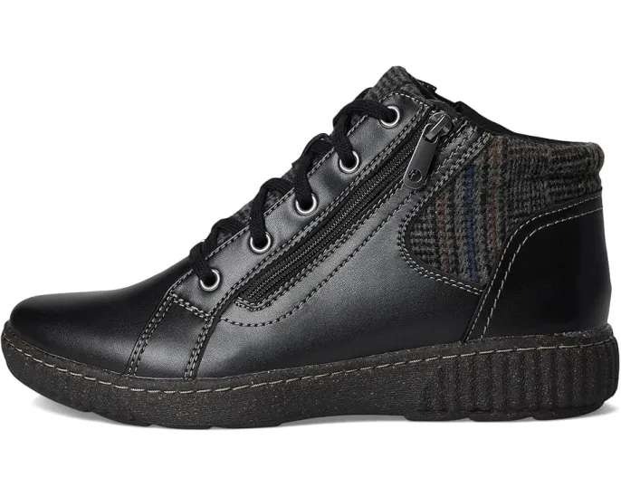 Ботинки Caroline Spice из кожи и текстиля на шнуровке и молнии