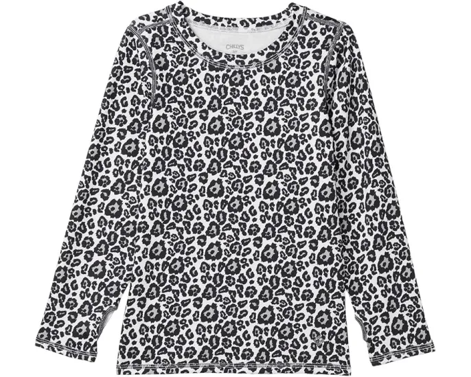 Детская футболка Hot Chillys Micro-Elite Chamois с круглым вырезом и принтом под замшу