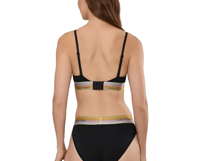 Calvin Klein Pride Triangle Bralette хлопковый бюстгальтер с регулируемыми бретелями
