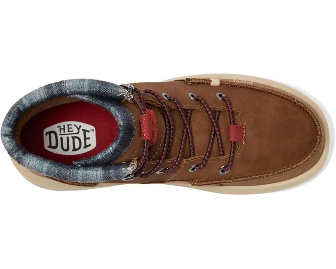 Детские ботинки Hey Dude Bradley Classic на шнурках с кожаным верхом и стелькой Memory Foam