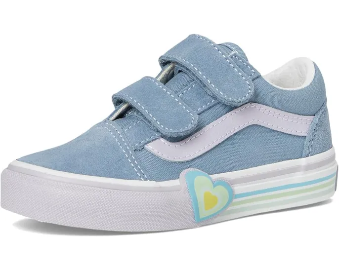 Детские кеды Vans Old Skool V Heart на липучке