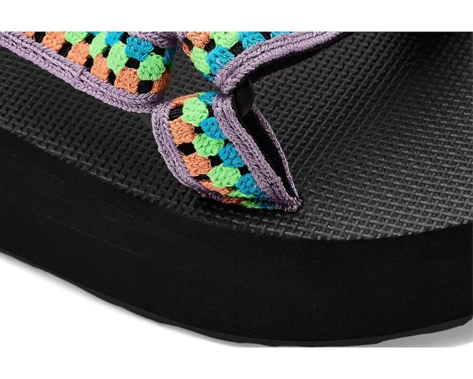 Сандалии Teva Flatform Universal Prism с ремешками в стиле вязания крючком