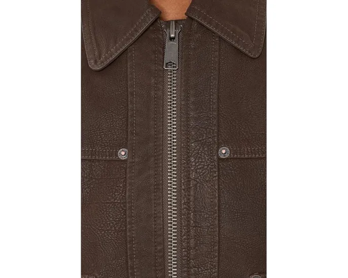 Куртка Free People Blair Vegan Suede Sierra из веганской замши цвета шоколадного торта