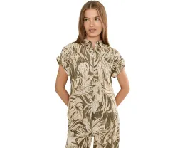 Рубашка с коротким рукавом свободного кроя с принтом Lauren Ralph Lauren petite