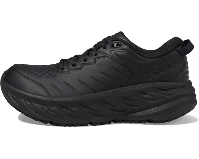 Кроссовки Hoka Bondi Slip Resistant с максимальной амортизацией и водостойкой кожей