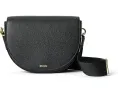 Сумка через плечо ECCO Saddle Bag из черной тесненой кожи