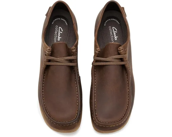 Обувь Clarks Wallaston Low из кожи с мокасиновым носком и подошвой крепового типа