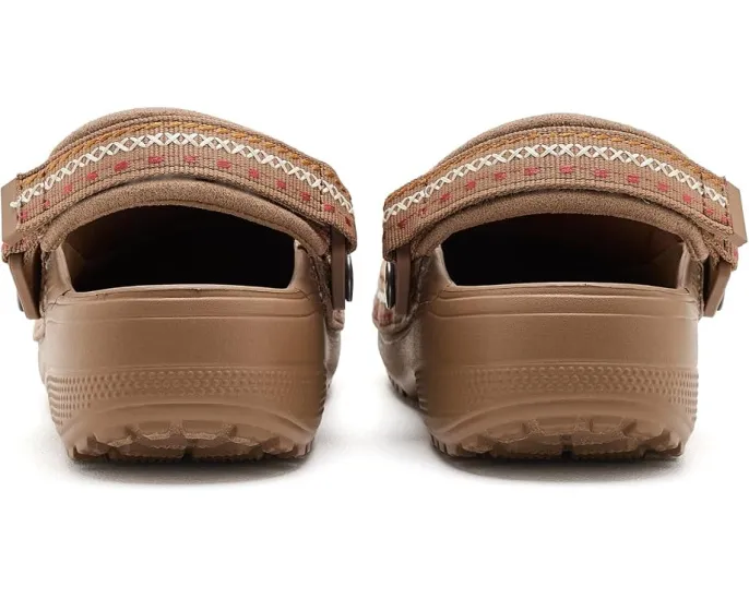 Детские сабо Crocs Classic Crafted Canvas Vegan Suede Stitch с веганским замшем
