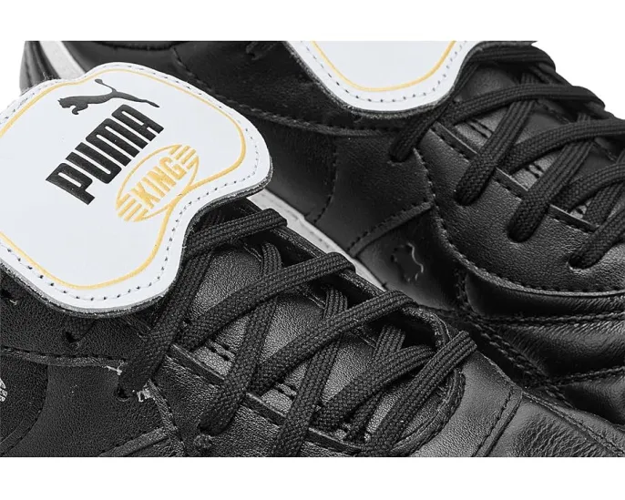 Бутсы PUMA King Top Firm AG из мягкой телячьей кожи с язычком-клапаном