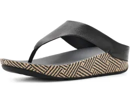 Сандалии FitFlop Lulu Lux с плетеным кожаным верхом и графичной подошвой