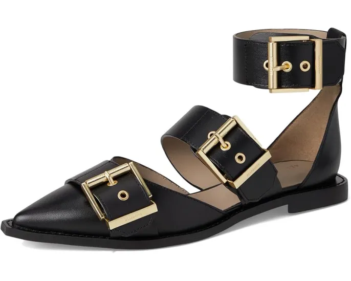 Туфли AllSaints Sutton с крупными пряжками и заостренным носком