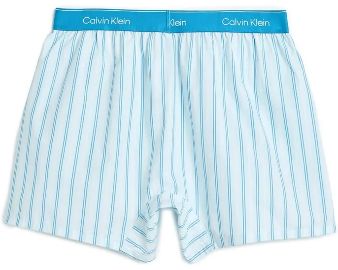 Calvin Klein Хлопковые боксеры Poplin с узором в полоску