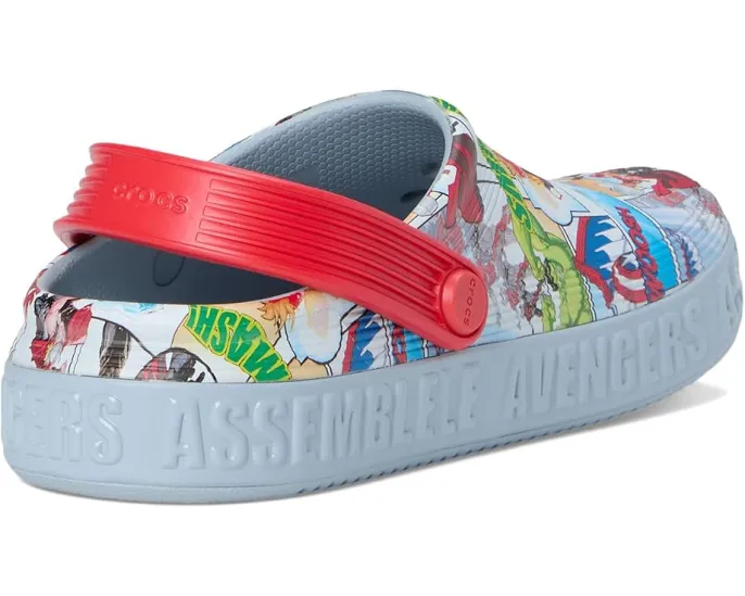 Детские сабо Crocs Avengers Off Court с принтом и задним ремешком