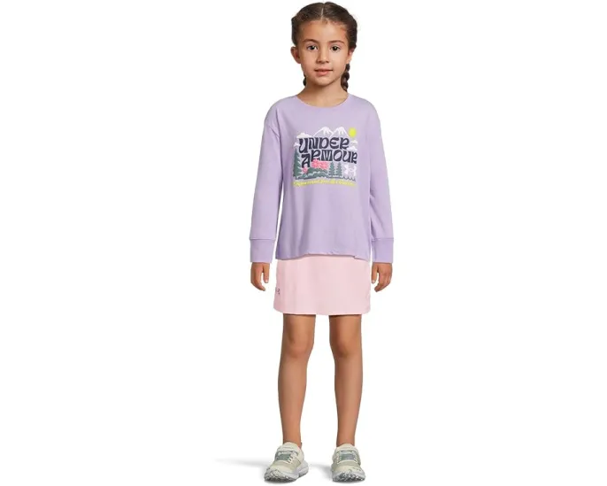 Футболка Under Armour Kids с цветочным горным принтом и длинными рукавами