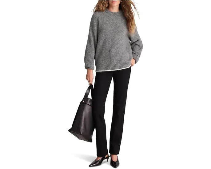 Свитер Madewell Charm Kritty с воротником-стойкой и контрастными манжетами