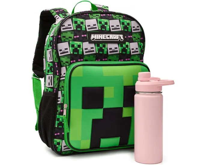 Набор 5 в 1 Minecraft рюкзак 40 см с ланч-боксом BIOWORLD Kids