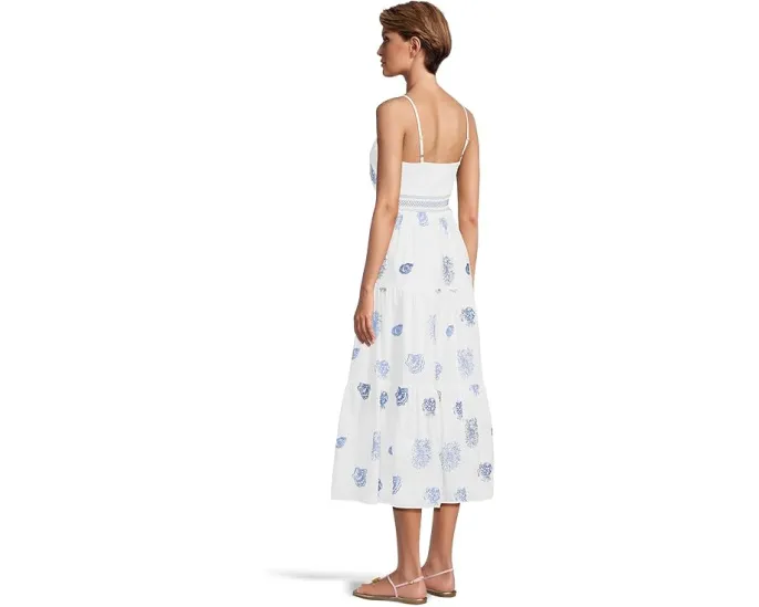 Макси-платье Zanna с вышивкой и запахом из хлопка от Lilly Pulitzer