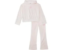 Детский комплект Converse худи и леггинсов-клеш из велюра с логотипом Chuck