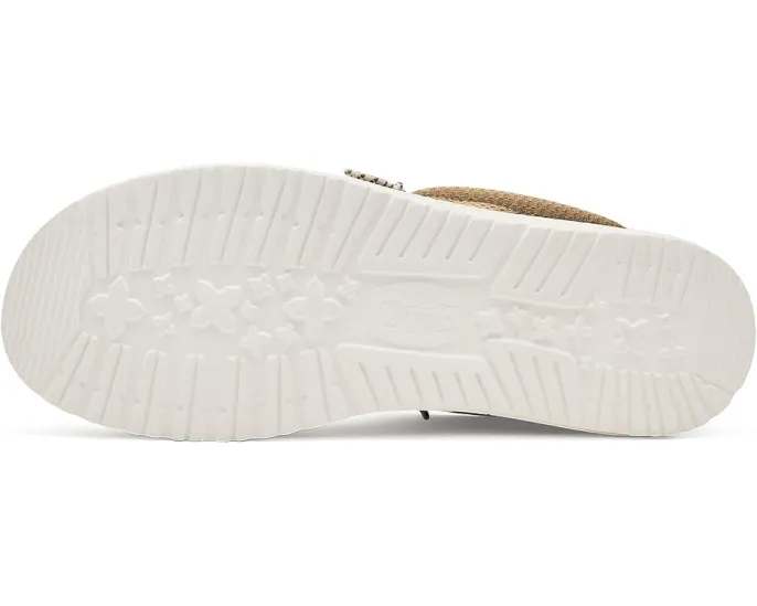 Кроссовки Wally Mesh Neutrals от Hey Dude текстильные с удобной шнуровкой