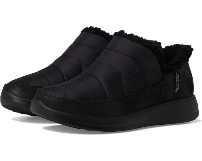 SKECHERS Cozy Escape тапочки без шнуровки с утеплением из искусственного меха и стелькой Memory Foam